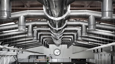 Image of open factory room ventilation system